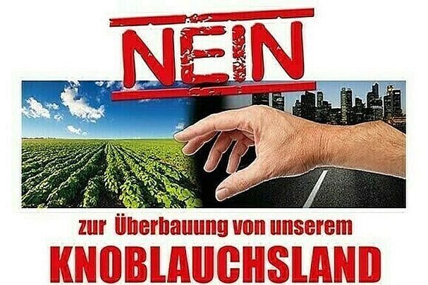 Logo Nein zur Überbauung unseres Knoblauchslandes