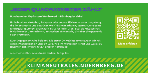 Postkarte Abpflastern Nürnberg