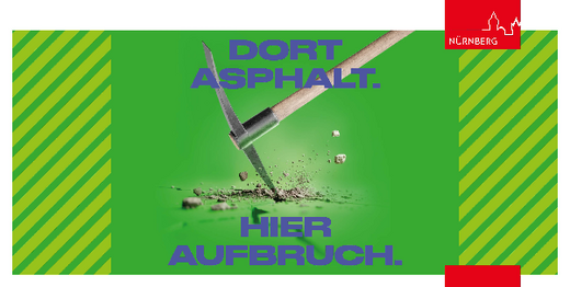 Postkarte Abpflastern Nürnberg