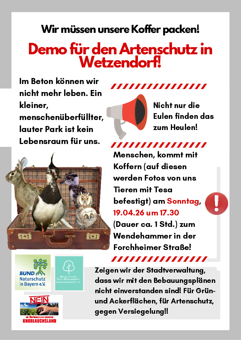 Poster Demoaufruf Wetzendorf