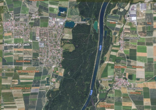 Wasserschutzgebiet Oberndorf Hintergrundkarte © Bayerische Vermessungsverwaltung (2026) Datenquelle Geoportal Bayern www.geoportal.bayern.de⁠
