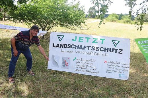 Plakat „Landschaftsschutz für unser Moorenbrunnfeld“