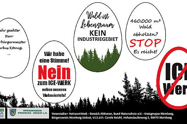 Protestaktion Ostergrüße