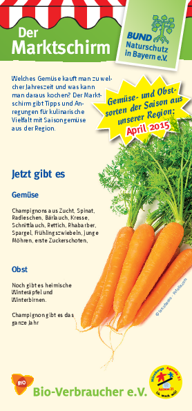 Der Marktschirm – Gemüse und Obst der Saison aus unserer Region Der Marktschirm – Gemüse und Obst der Saison aus unserer Region