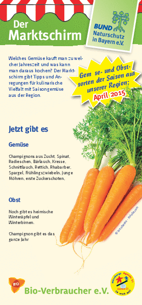 Der Marktschirm – Gemüse und Obst der Saison aus unserer Region Der Marktschirm – Gemüse und Obst der Saison aus unserer Region