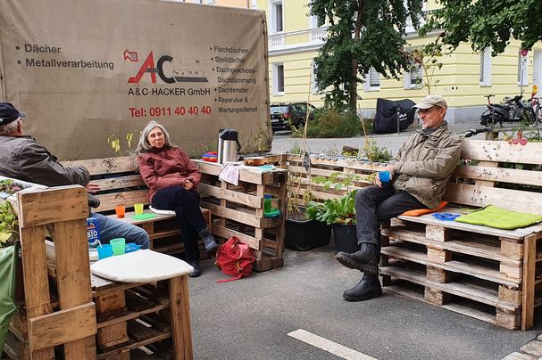 Treffen im Parklet
