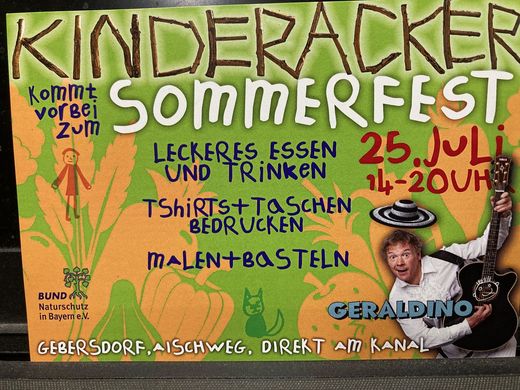 Plakat Sommerfest Kinderacker