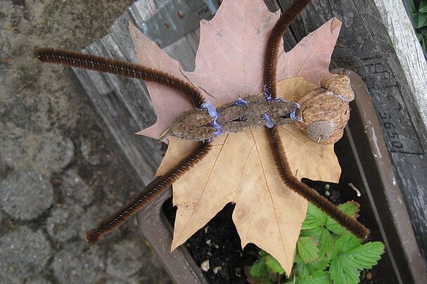 Fledermaus aus Naturmaterialien