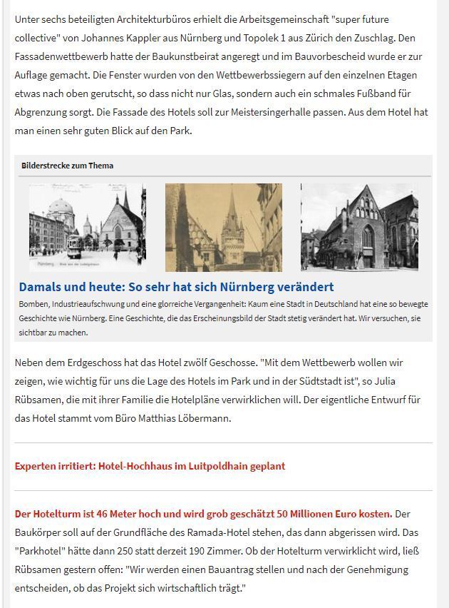 Zeitungsbericht Ramada-Hotel