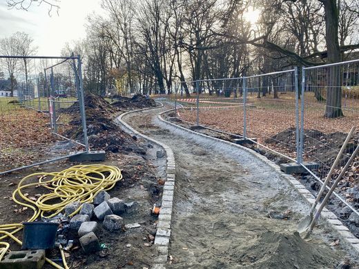 Bauarbeiten Platnersbergpark (Foto: Klaus-Peter Murawski)