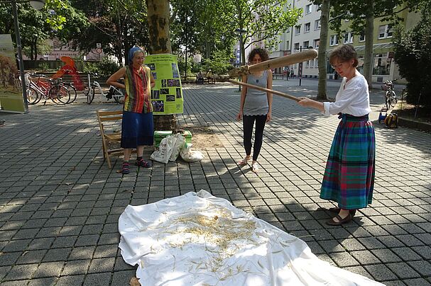 Dreschen des Getreides