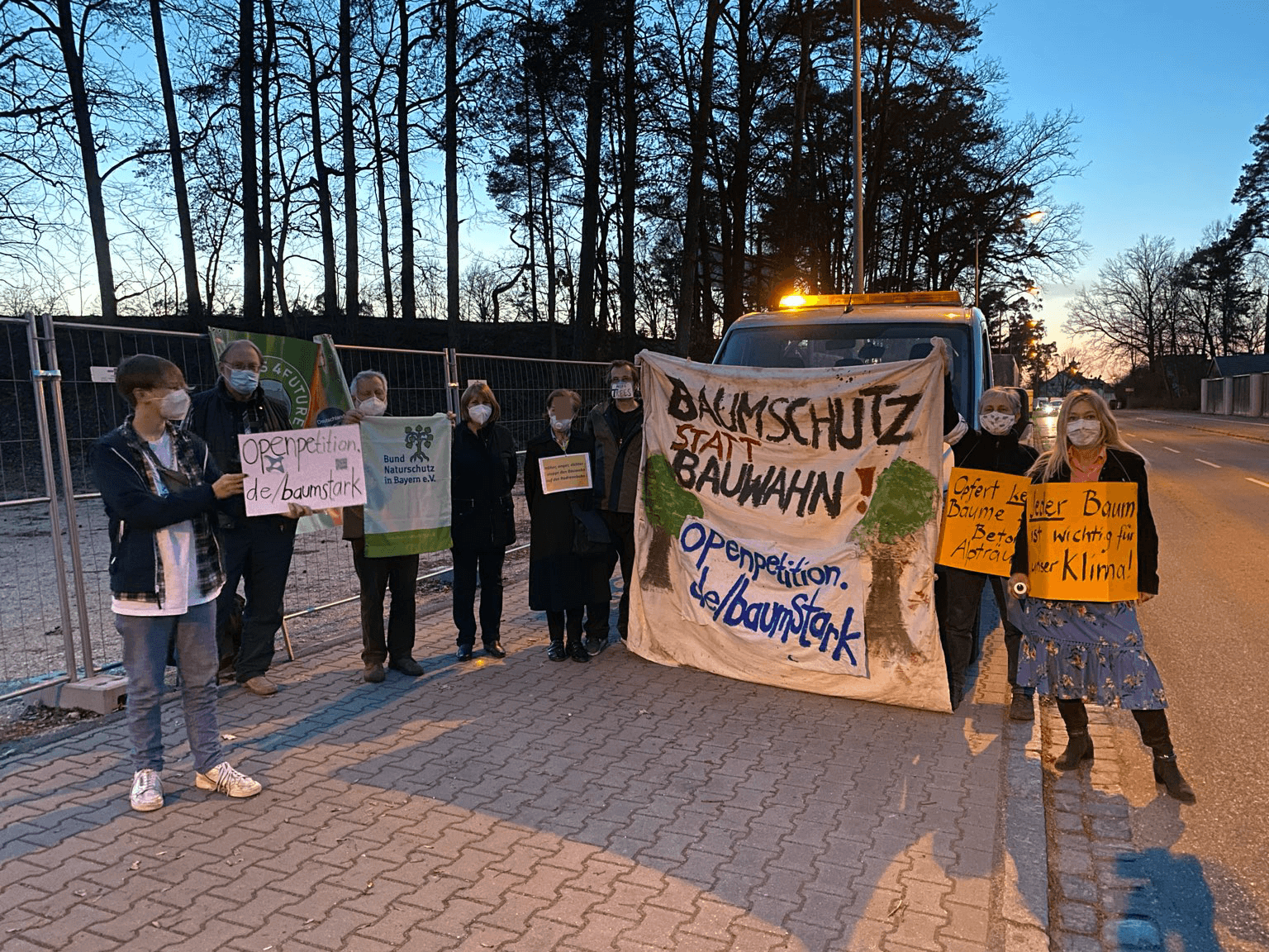 Mahnwache Radrennbahn