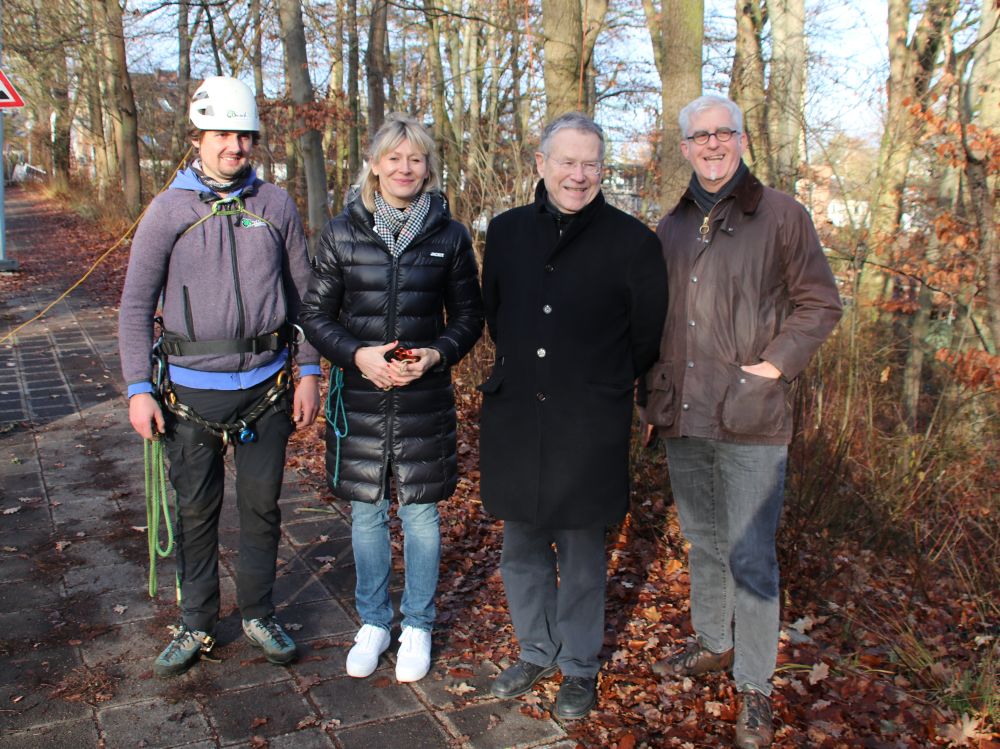 Christopher Busch, Martina Gehret, Dr. Otto Heimbucher und André Winkel