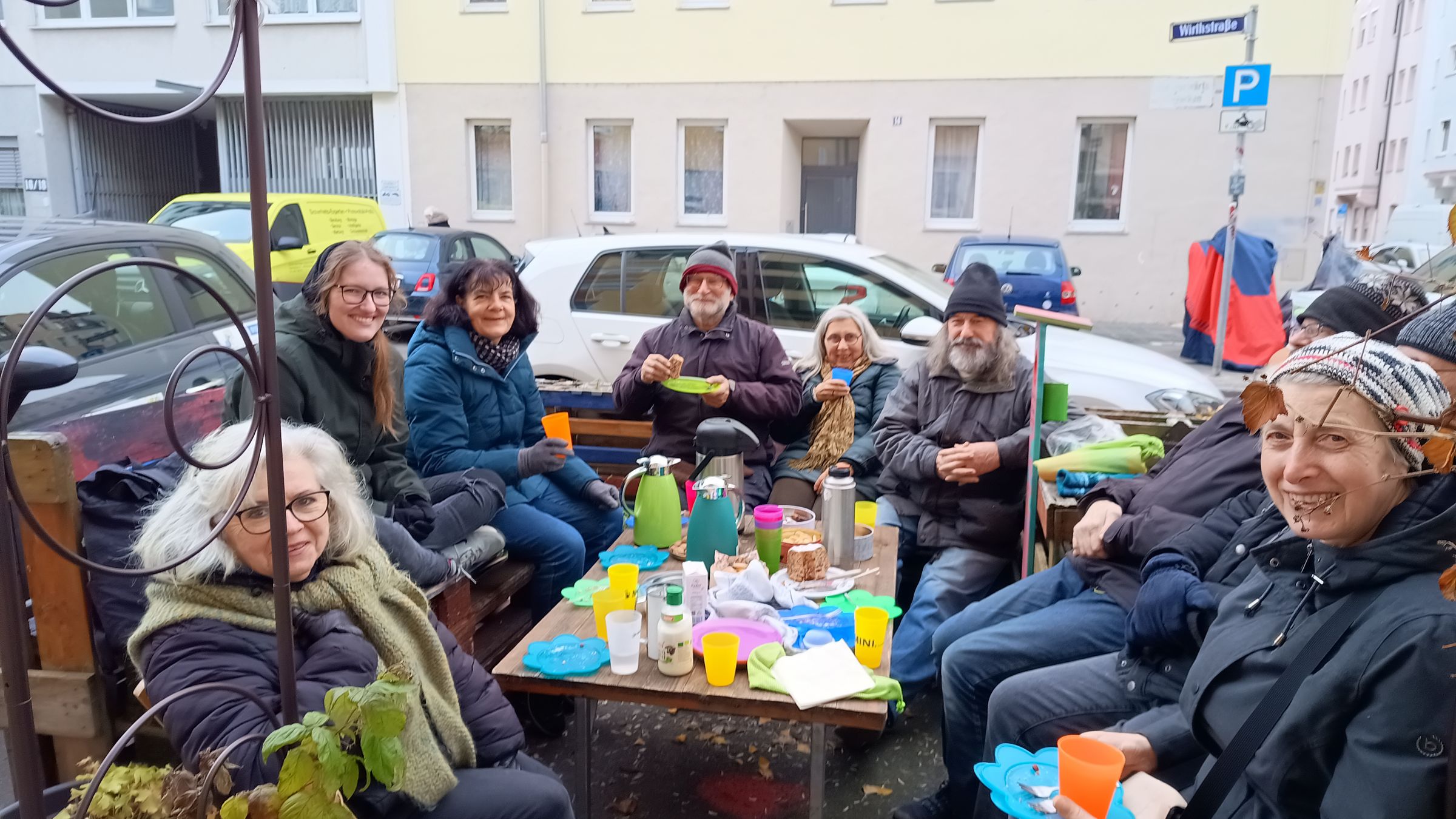 Glühweintreffen im Parklet