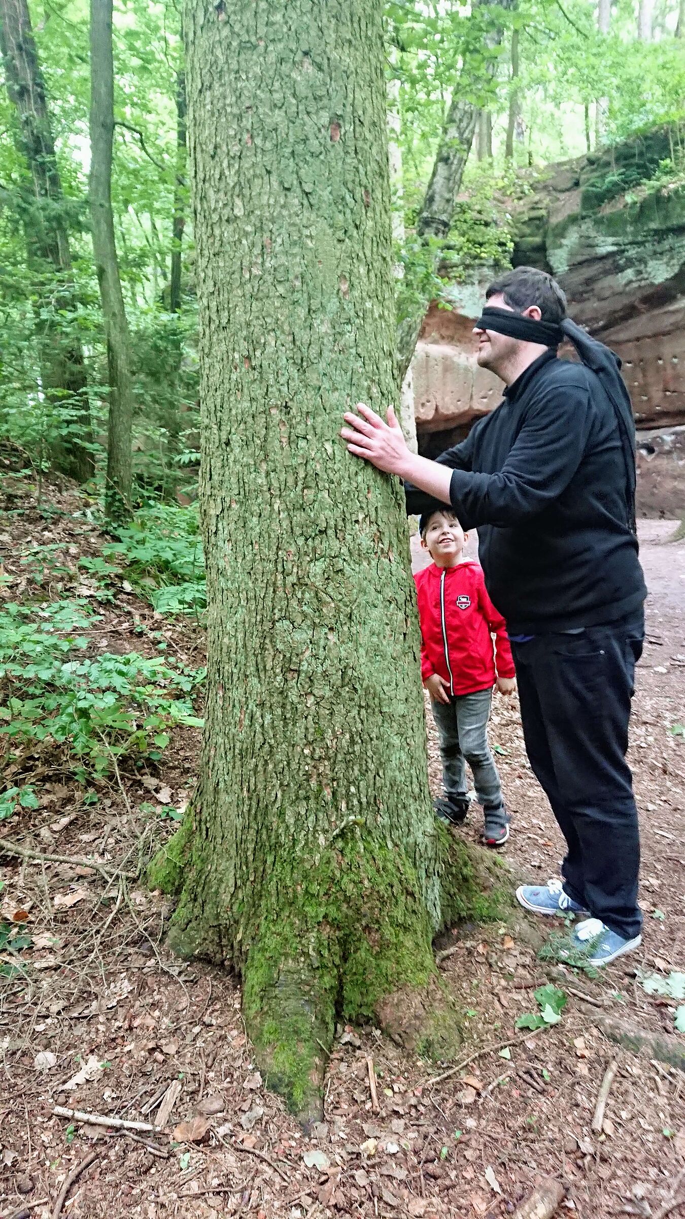 Vater findet Baum