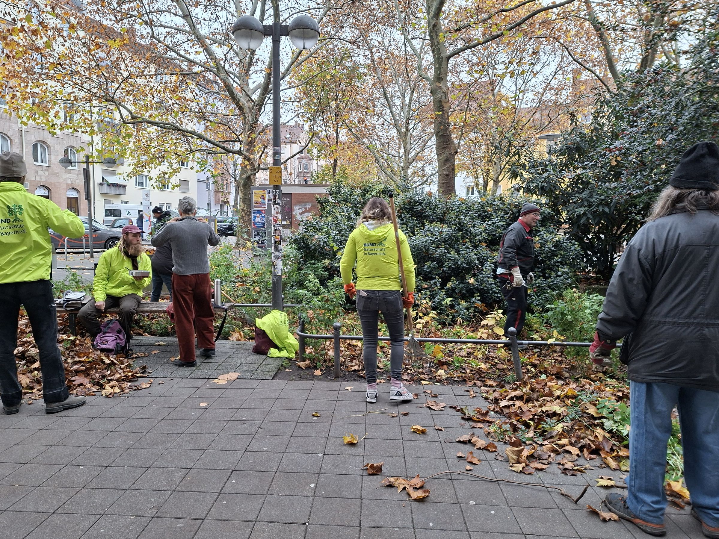  Laubaktion am Kopernikusplatz 