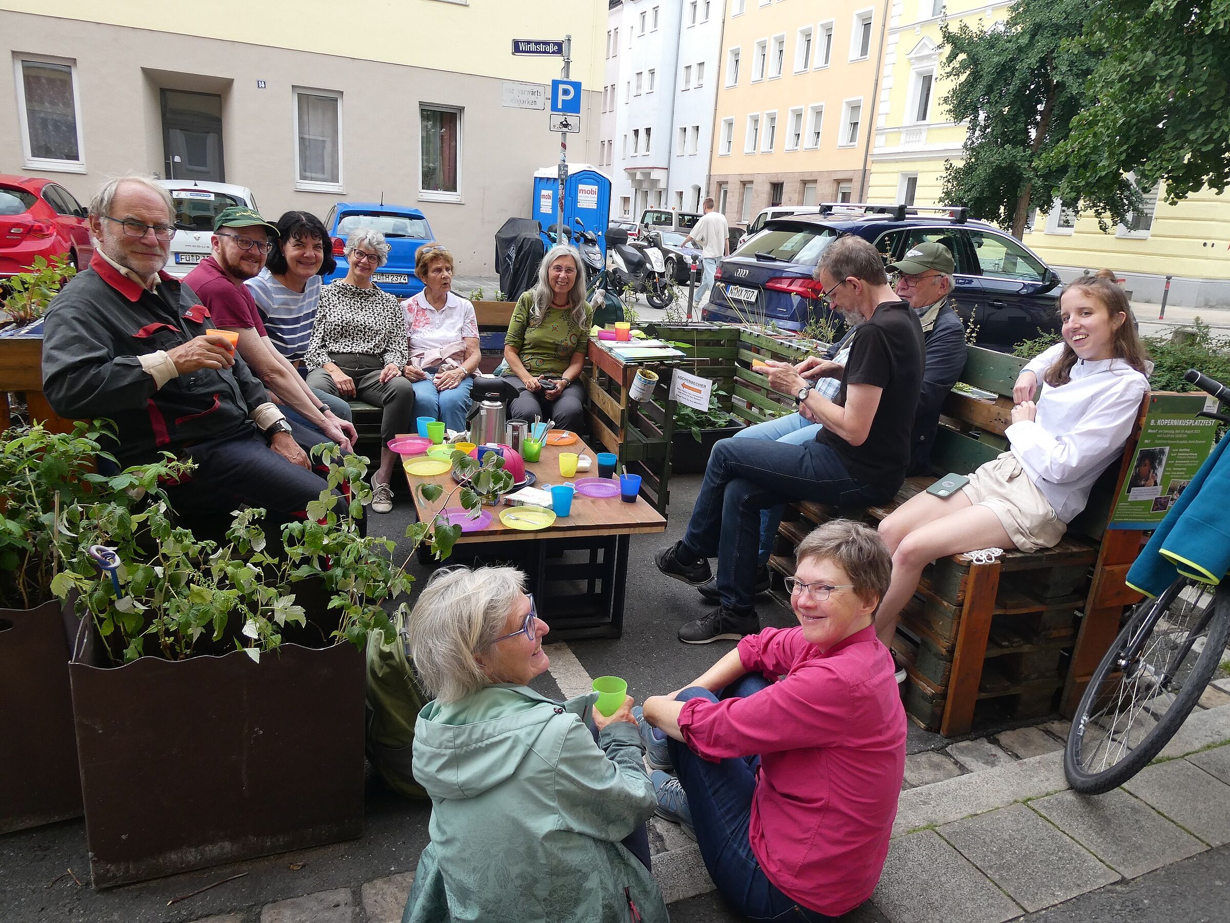 Treffen im Parklet