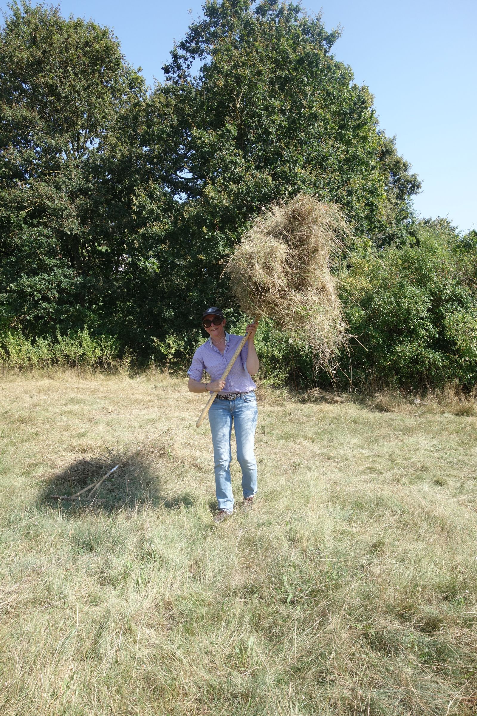 Heugabel im Einsatz