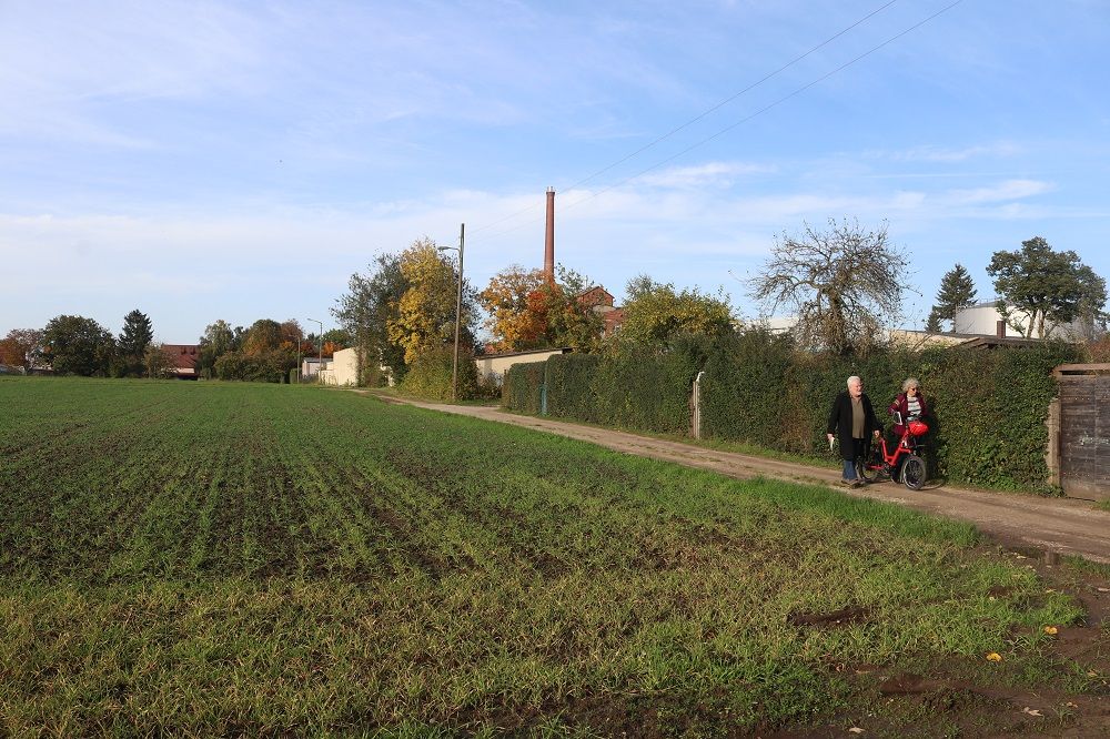 Blick auf die ehemalige Hefefabrik