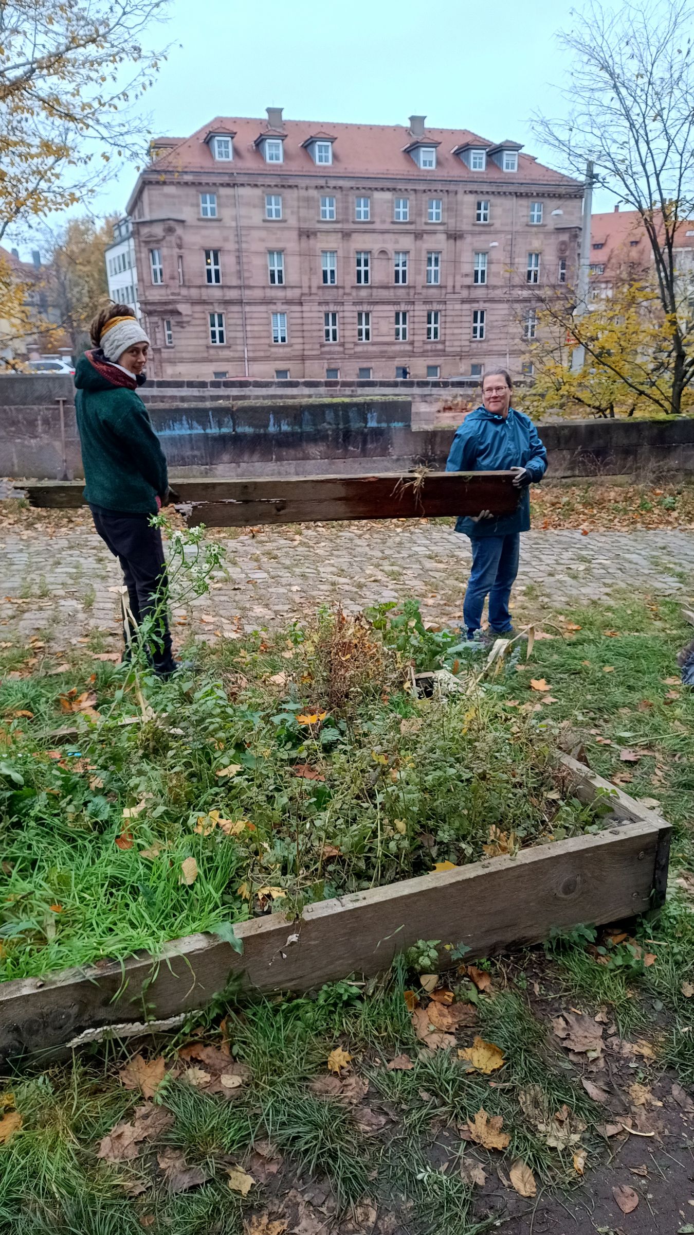 Abbau der alten Beete